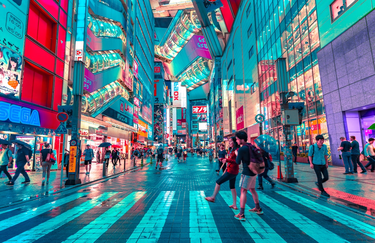 東京の夜景と都市スカイライン